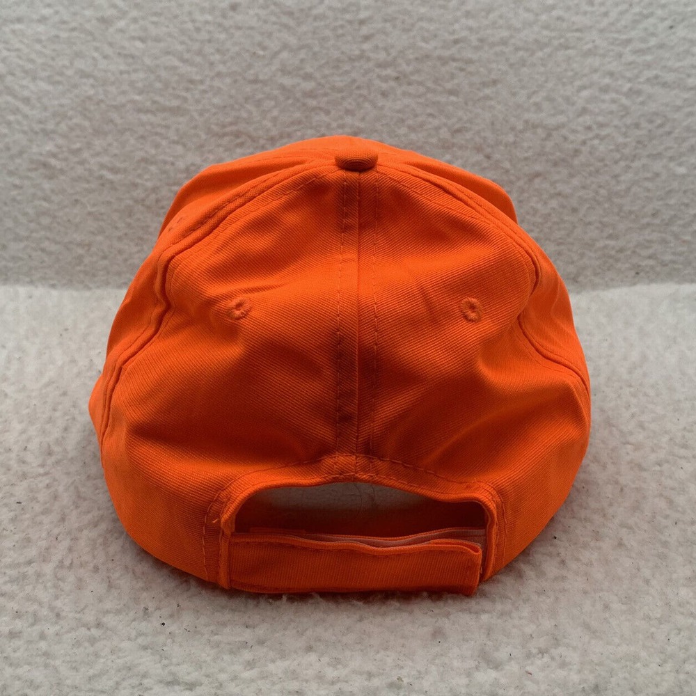 Blank Neon Orange Baseball Hat Mens Hook Loop OSFM Hunting High Vis Safety - Picture 3 of 7